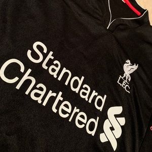 Liverpool FC Black Soccer Jersey Kit Size Small